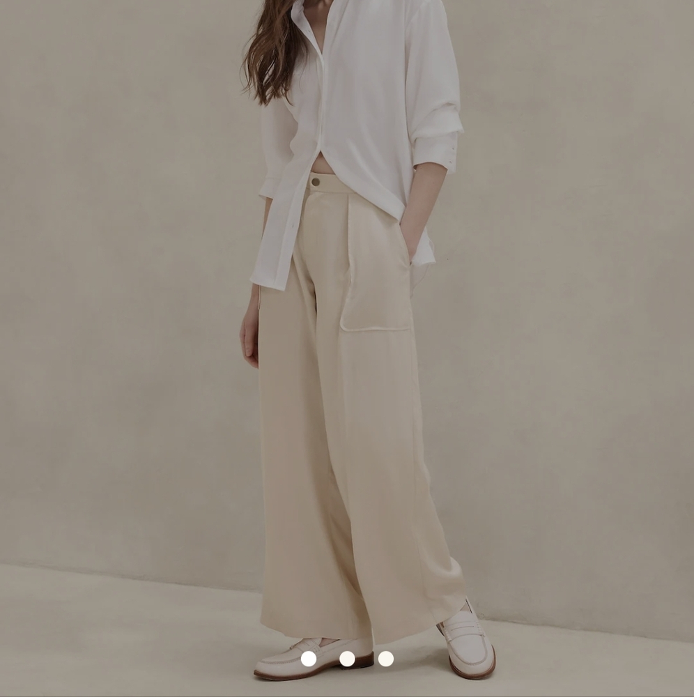 NWT Tencel Wide Leg Pants